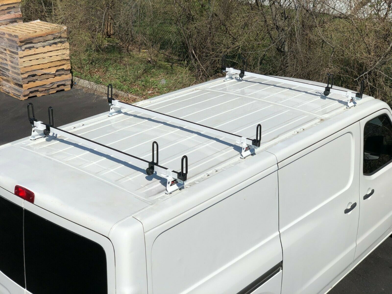 Ladder For Rood Rack Vantech GFY Heavy Duty 2 Bar Ladder Roof Rack Fits: Truck Toppers ...