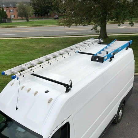 Vantech Heavy Duty 3 Bar Ladder Roof Rack, Fits RAM ProMaster High Roof All Years BLACK