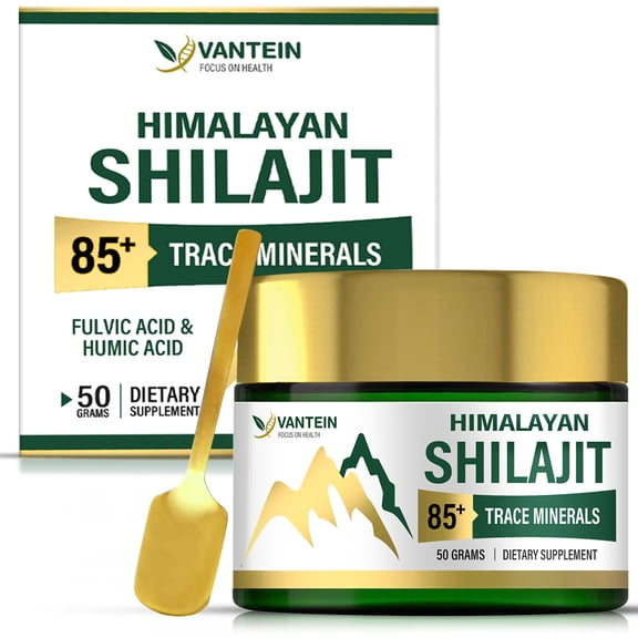 Vantein Himalayan Shilajit Resin Supplement, 50g (2-3 Month Supply)