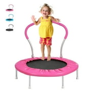 Vantic 36 Inch Kids Trampoline for Toddlers with Handle, Indoor Mini Trampoline for Girls, Small Rebounder Trampoline, Adult Fitness Trampoline for Indoor and Outdoor Use