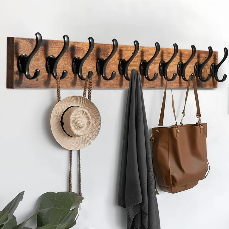 Hat Hangers For Wall Rustic Wall Coat Rack Pine Wood With