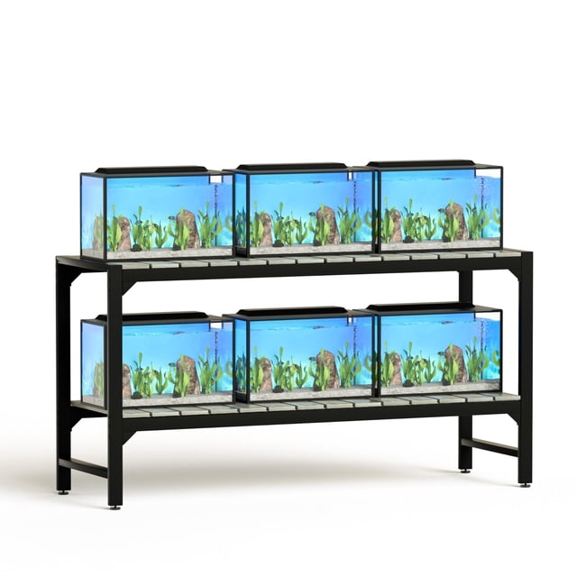 Vantic 5590 Gallon Fish Tank Stand, Metal Aquarium Stand with 2tier Open Shelves and Thickened