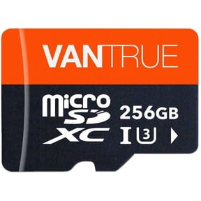 Vantrue 256GB MicroSDXC UHS-I U3 V30 Class 10 4K UHD Video High Speed Transfer Monitoring SD Card with Adapter for Dash Cams, Body Cams, Action Camera, Surveillance & Security Cams