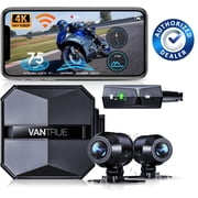 Vantrue F1 Motorcycle Dash Cam | 4K+1080P Sony STARVIS | AR Mode | GPS | Dual-Band WiFi | WDR | Weather Resistant | 24/7 Parking Mode | 1TB Support