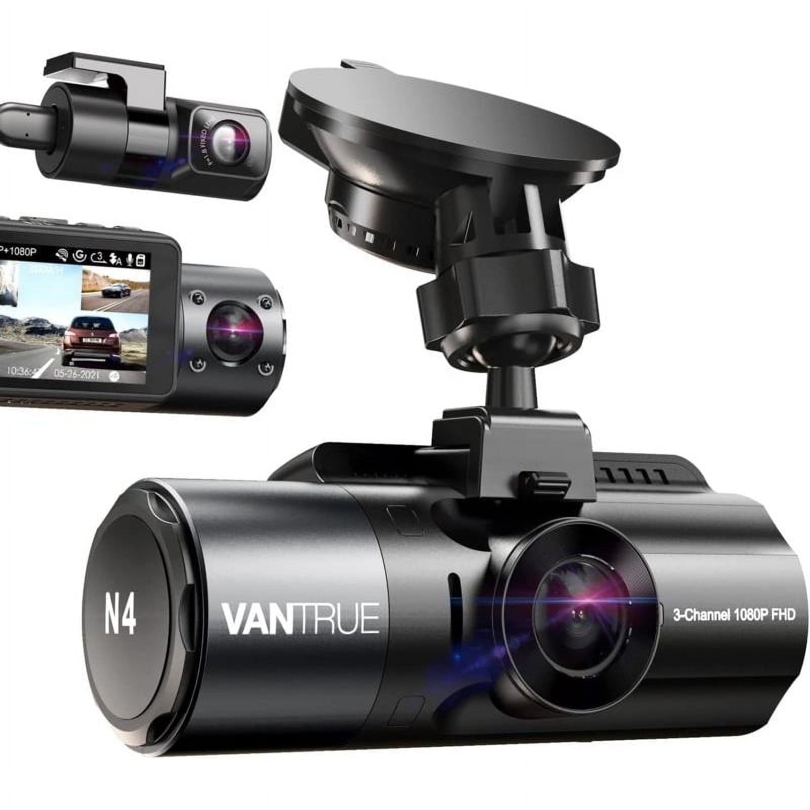 Vantrue N4 3-Channel 4K Dash Cam, Front, Rear & Inside