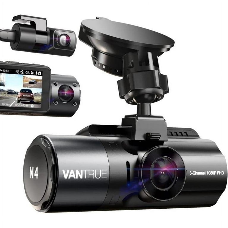 Vantrue N4 3 Channel 4K Dash Cam, 4K+1080P Front and Rear, 1440P+1440P  Front and