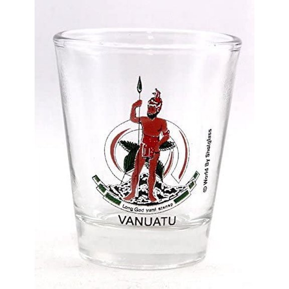 Vanuatu Coat Of Arms Shot Glass