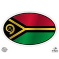 thumbnail image 1 of Vanuatu Flag Oval - 3" Vinyl Sticker - For Car Laptop I-Pad Phone Helmet Hard Hat - Waterproof Decal, 1 of 1