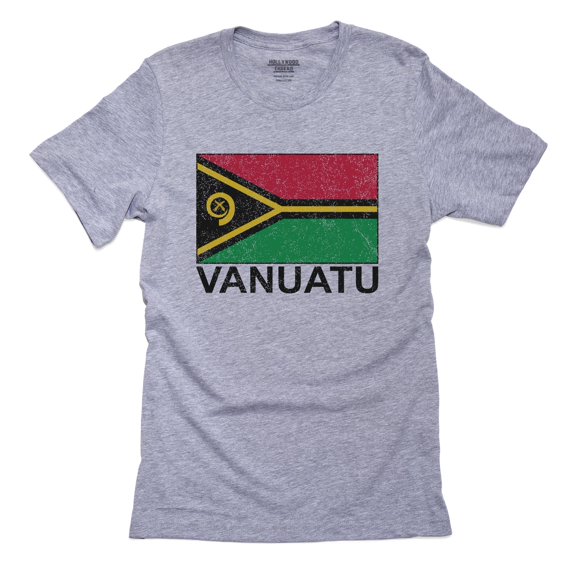 Vanuatu Flag - Special Vintage Edition Men's Grey T-Shirt