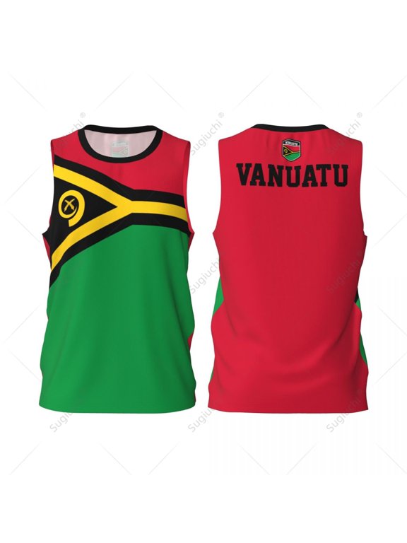 Vanuatu flag men basketball sports jersey running fitness multifunction sleeveless tshirt exclusive custom name nunber