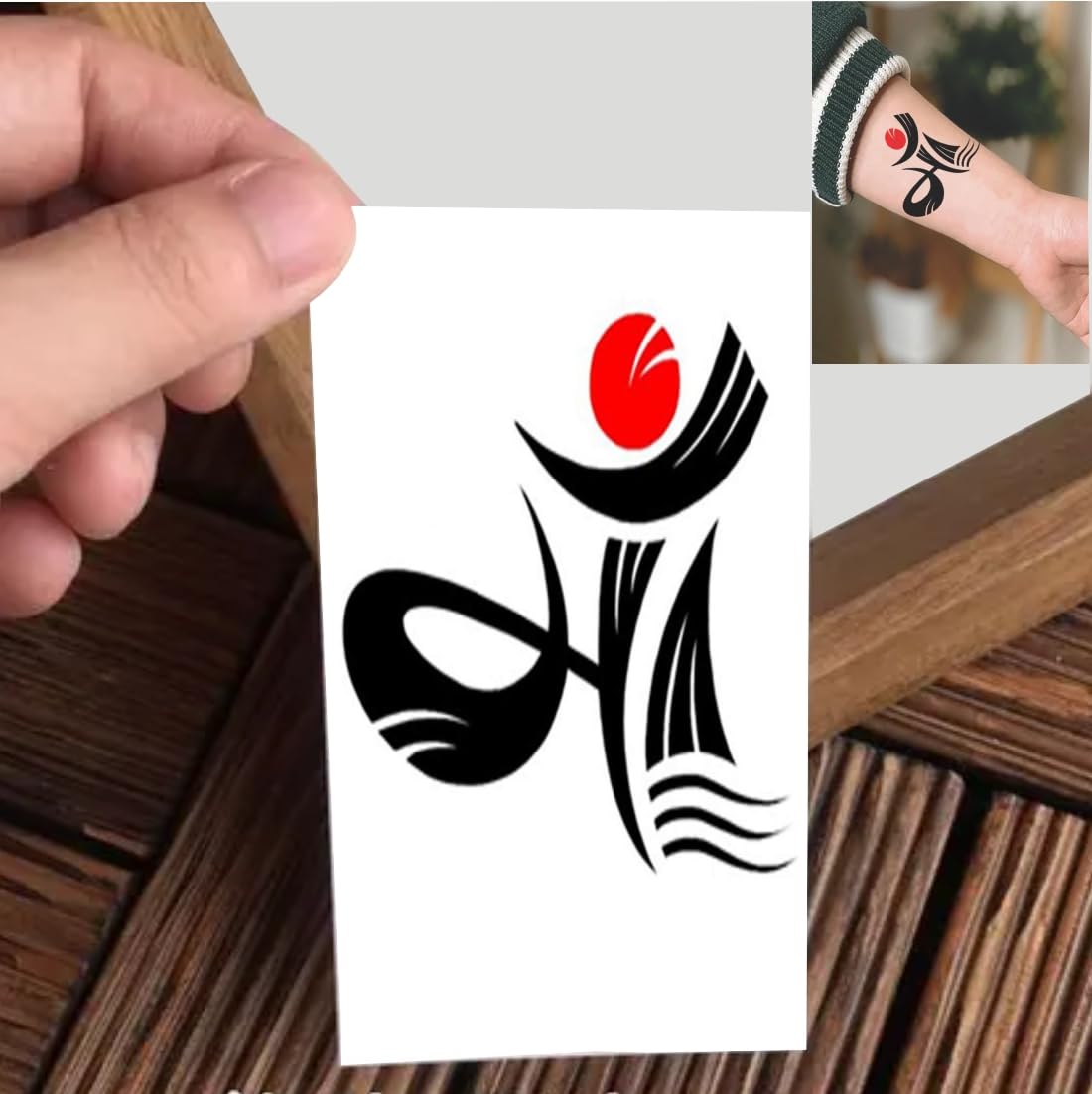 Maa Sticker Red Vanvati Maa Temporaray Tattoo Sticker For Male And Female Tattoo ...