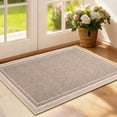 thumbnail image 1 of Vaparinckl Door Mat, Non Slip 17"x30" Front Indoor Doormat, Welcome Mat for Inside, Absorbent Rubber, Low Profile Dirt Trapper outdoor Rug For Entryway & Outside Entrance, Khaki, 1 of 9