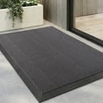 thumbnail image 1 of Vaparinckl Outdoor Mat, Non Slip 24"x35" Doormat, Springy Front Door Welcome Mat, Absorbent Rubber, Mesh Low Profile Dirt Trapper Indoor Rug For Entryway & Outside Entrance, Gray, 1 of 7