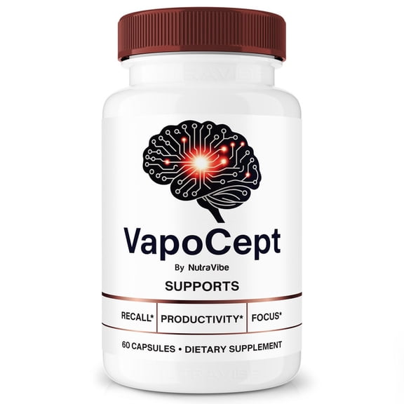 VapoCept Pills Daily Formula with a Natural Blend to Help Maintain Focus, Memory & Concentration | Clean, Gentle, Easy-to-Swallow Capsules for Everyday Sharpness (60 Capsules)