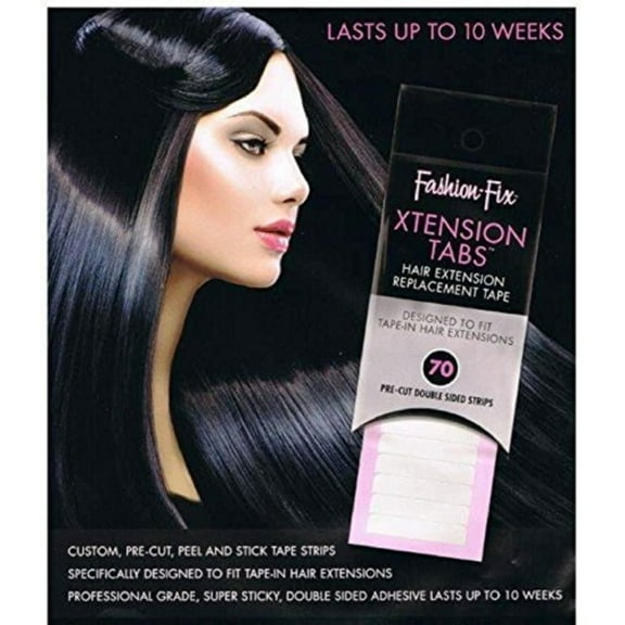 Vapon Fashion Fix Xtension Tabs 70 Pre- Cut Double Side Adhesive Tape 1/2" X 1.5" Hair extension Tape Tabs.