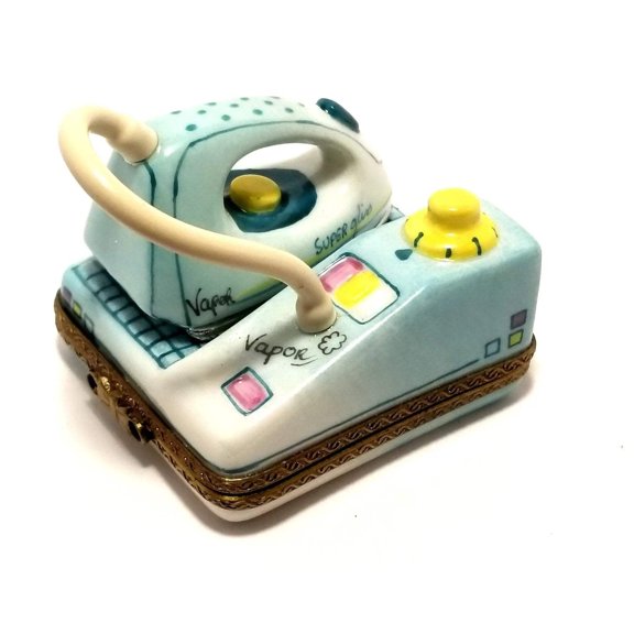 Vapor Iron Ironing Board No. 1 of 1000 Limoges Box Figurine Limoges Box Porcelain Figurine