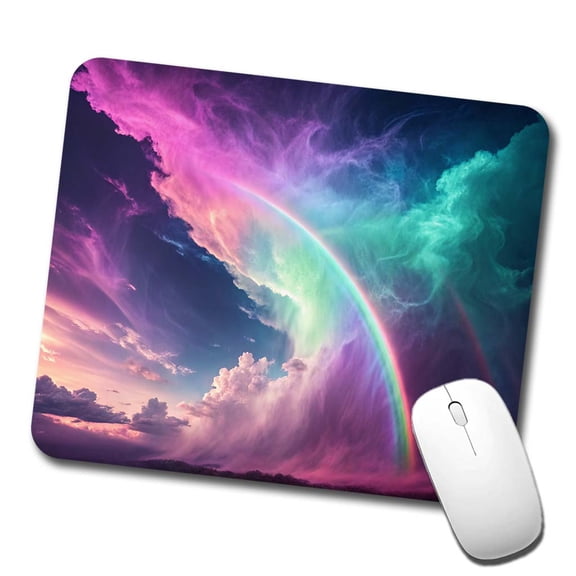 Vapor Rainbow Storm Mouse Pad Low Profile Gaming Mat