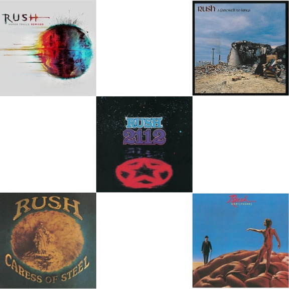 Vapor Trails (Remixed) & Caress Of Steel (180G/Dl Card) & 2112 (180G) & Farewell To Kings (180G) & Hemispheres (180G) [LP Vinyl Bundle]