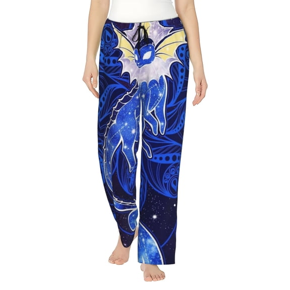 Vaporeon Women's Pajama Pants, Ultra-soft Comfortable Casual Lounge Pants, Graphic Printed Sleep Bottoms With Drawstring