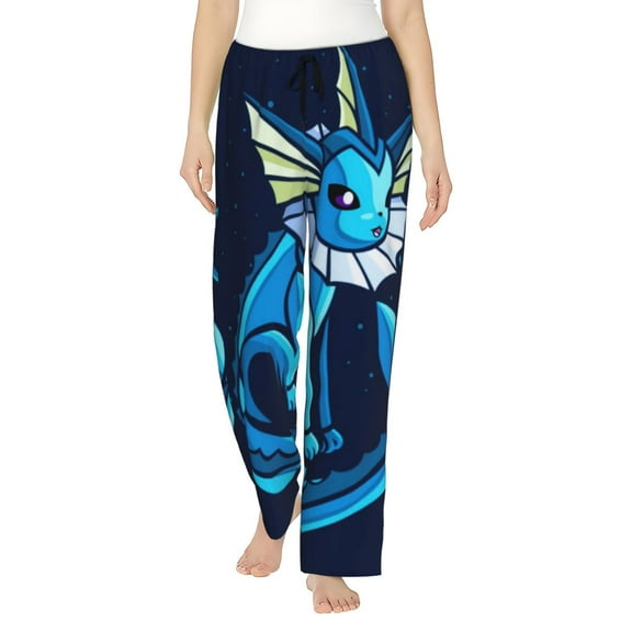 Vaporeon Women's Pajama Pants, Ultra-soft Comfortable Casual Lounge Pants, Graphic Printed Sleep Bottoms With Drawstring