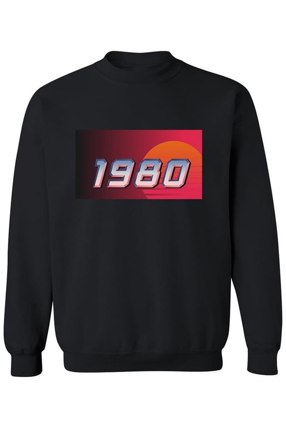 Vaporwave 1980 Sweatshirt Men -Image by Shutterstock, Male XX-Large