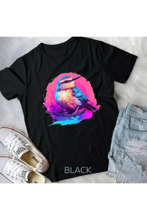 Vaporwave Aesthetic Carolina Wren T-Shirt Unisex S-5XL Hot Trending Shirt, Vintage Birthday Gift