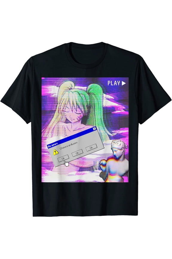 Vaporwave Aesthetic Japanese Style Otaku Cyberpunk T-Shirt