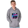 thumbnail image 1 of Vaporwave Aesthetic NASA Astronaut Zip Up Hoodie Men's Women's Brisco Brands S, 1 of 6