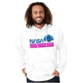 thumbnail image 1 of Vaporwave Aesthetic NASA Worm Logo Hoodie Sweatshirt Women Men Brisco Brands X, 1 of 6