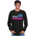 thumbnail image 1 of Vaporwave Aesthetic NASA Worm Logo Long Sleeve TShirt Men Women Brisco Brands L, 1 of 4