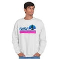 thumbnail image 1 of Vaporwave Aesthetic NASA Worm Logo Sweatshirt for Men or Women Brisco Brands L, 1 of 4