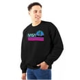 thumbnail image 1 of Vaporwave Aesthetic NASA Worm Logo Sweatshirt for Men or Women Brisco Brands S, 1 of 6