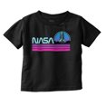 thumbnail image 1 of Vaporwave Aesthetic NASA Worm Logo Toddler Boy Girl T Shirt Infant Toddler Brisco Brands 7T, 1 of 4