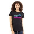 thumbnail image 1 of Vaporwave Aesthetic NASA Worm Logo Women's T Shirt Ladies Tee Brisco Brands S, 1 of 2