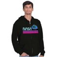 thumbnail image 1 of Vaporwave Aesthetic NASA Worm Logo Zip Up Hoodie Men's Women's Brisco Brands S, 1 of 6