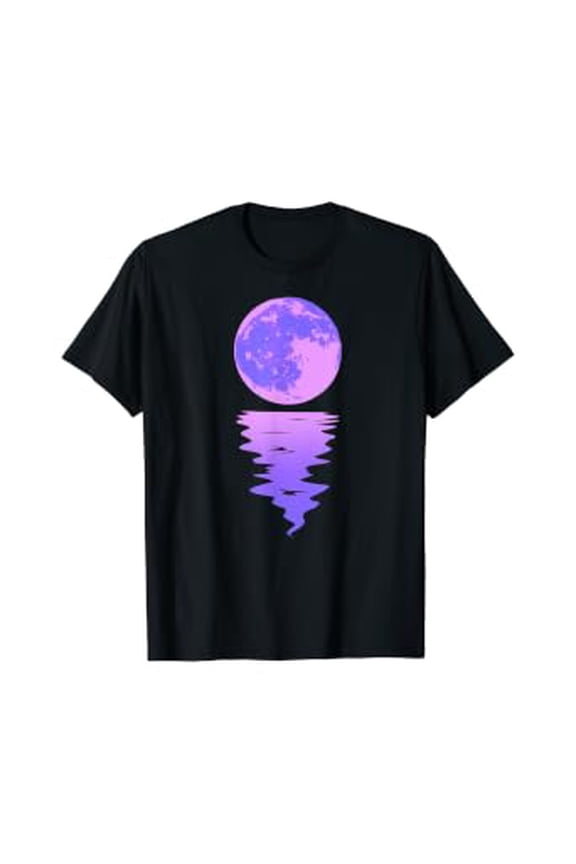 Vaporwave Aesthetic Purple Moon Pastel Moonlight Graphic T-Shirt