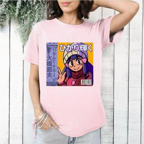 Vaporwave Anime Aesthetic Hikari Dawn Diamond Pearl Style T-Shirt, for men & women, up to size 5XL