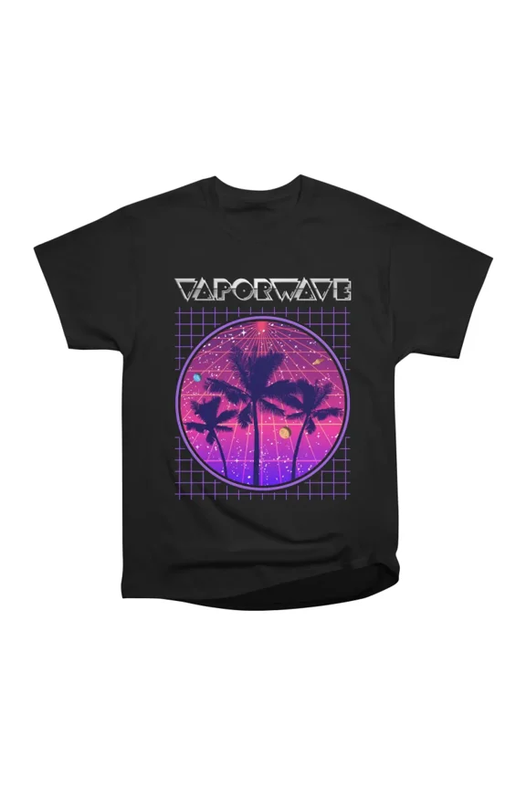 Vaporwave Grid T-Shirt Tee Gift For Him Merch For Her Apparel For Friend