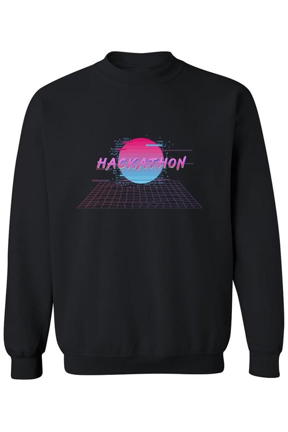 Vaporwave Hackathon Sweatshirt Men -Image by Shutterstock, Male 5X-Large