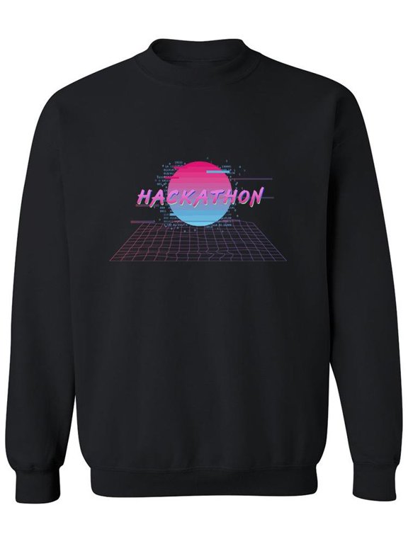 Vaporwave Hackathon Sweatshirt Men -Image by Shutterstock, Male 5X-Large