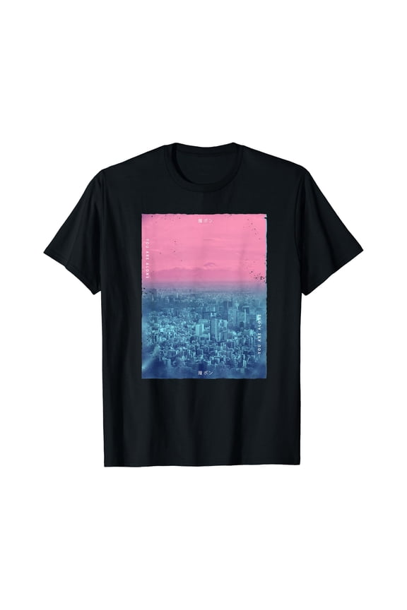 Vaporwave Japanese Streetwear Tokyo Japan Glitch Effect T-Shirt