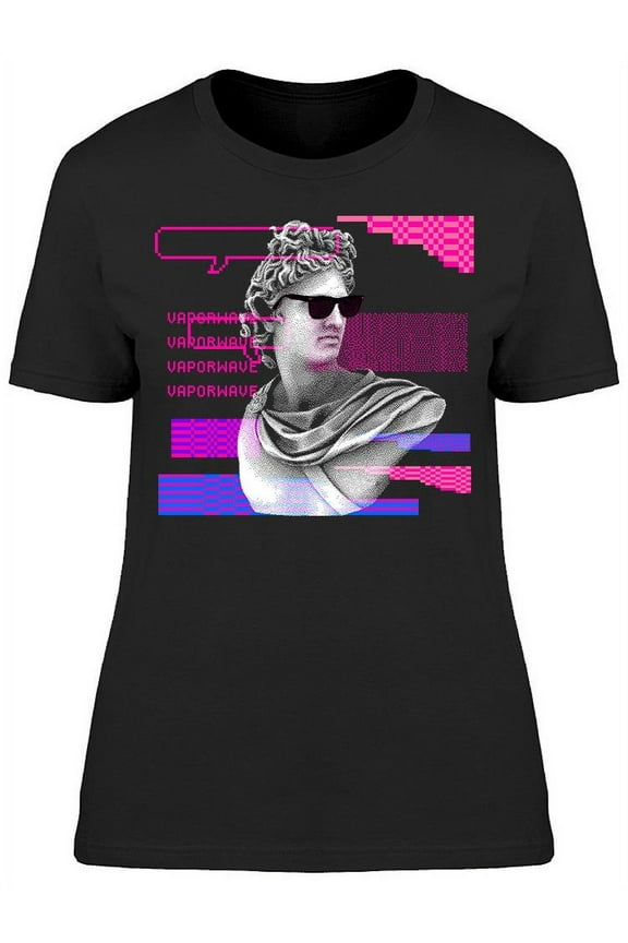 Vaporwave Marble Sculpture T-Shirt Women -Image by Shutterstock, Female Large