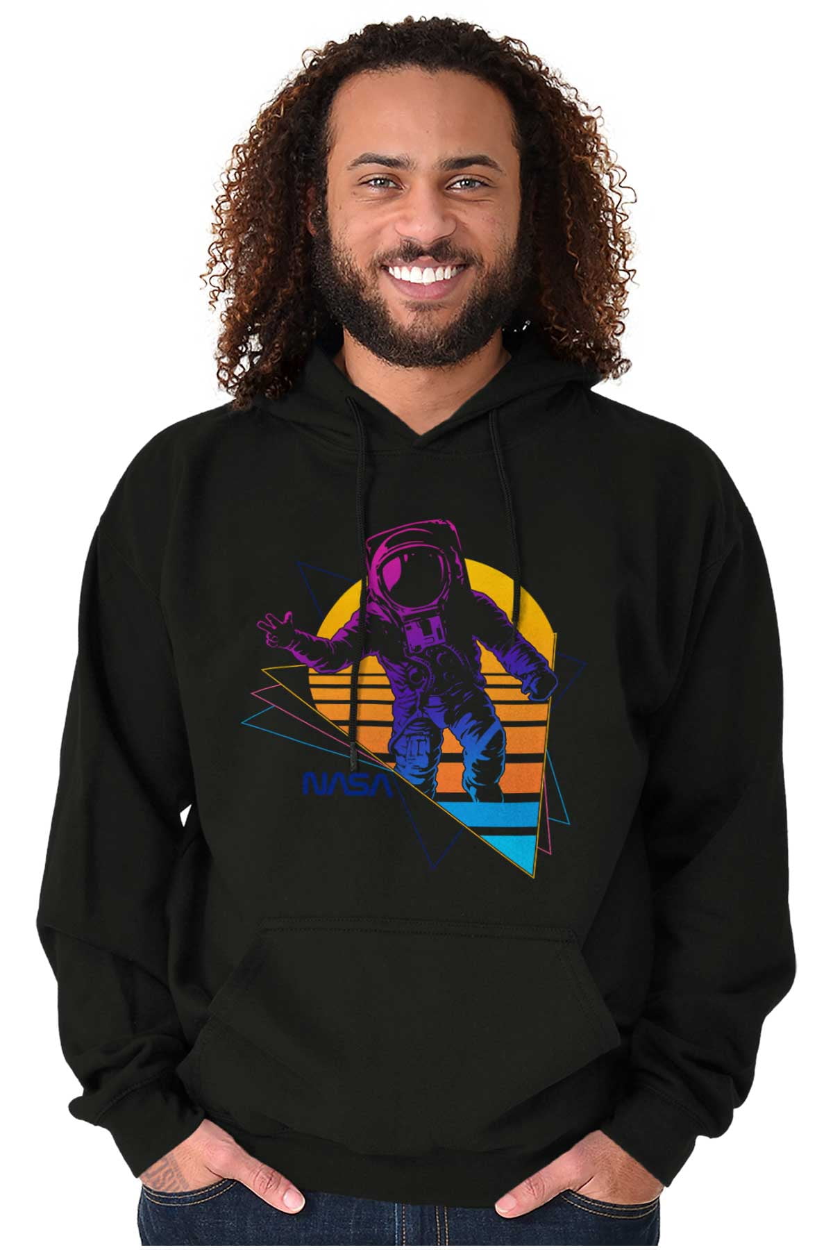Vaporwave NASA Astronaut Space Jump Unisex Plus Size Hoodie Brisco ...