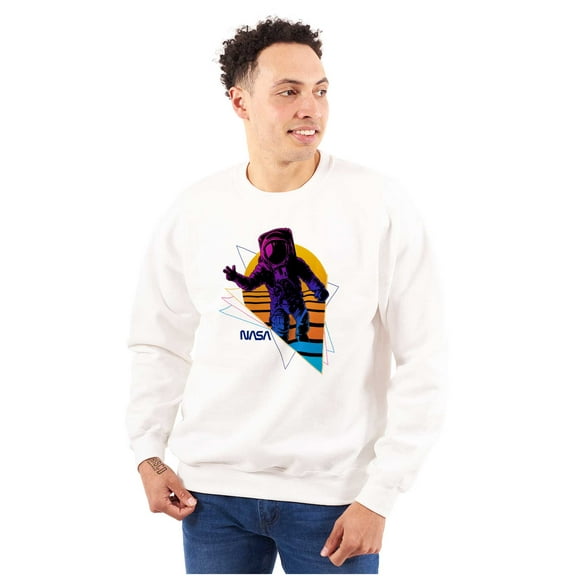 Vaporwave NASA Astronaut Space Jump Unisex Plus Size Sweatshirt Brisco Brands 4X