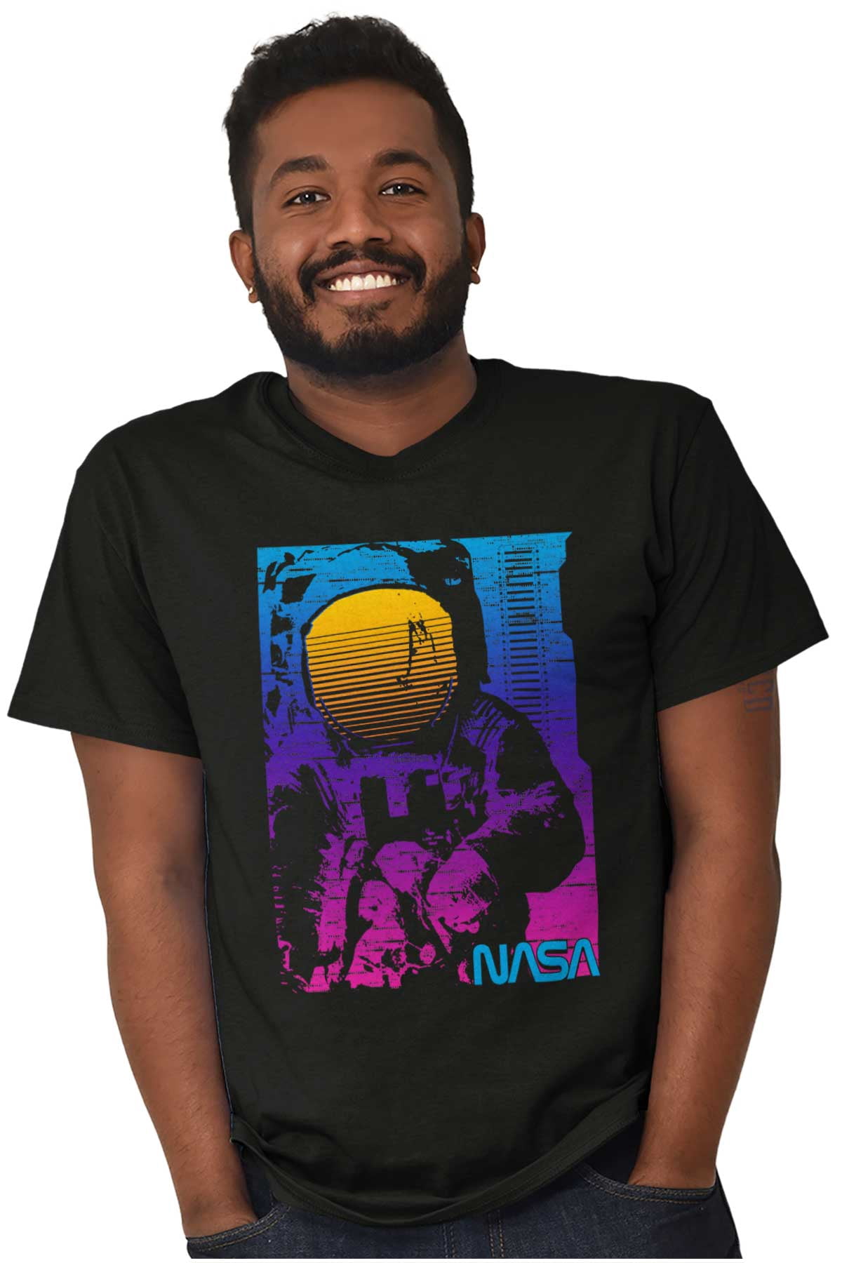 Vaporwave NASA Space Astronaut Unisex Plus Size Graphic Tee Brisco ...