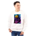 thumbnail image 1 of Vaporwave NASA Space Astronaut Unisex Plus Size Sweatshirt Brisco Brands 4X, 1 of 5