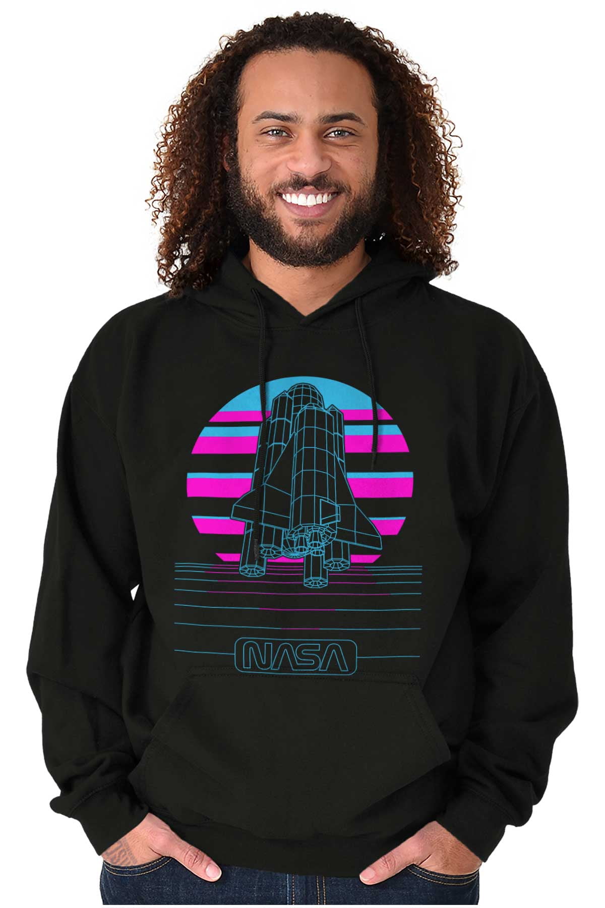 Vaporwave NASA Space Shuttle Specs Unisex Plus Size Hoodie Brisco ...
