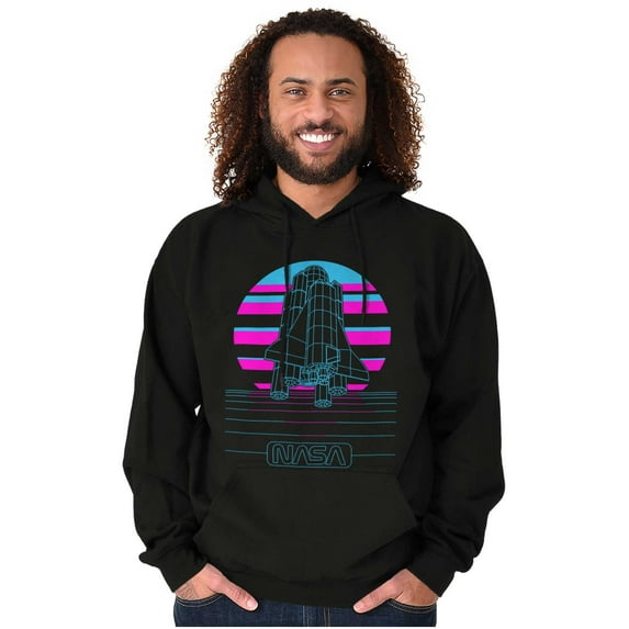 Vaporwave NASA Space Shuttle Specs Hoodie Sweatshirt Women Men Brisco Brands S