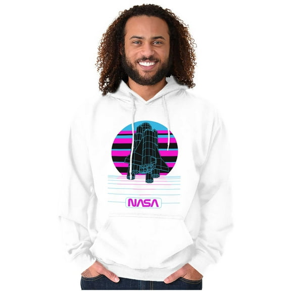 Vaporwave NASA Space Shuttle Specs Hoodie Sweatshirt Women Men Brisco Brands S