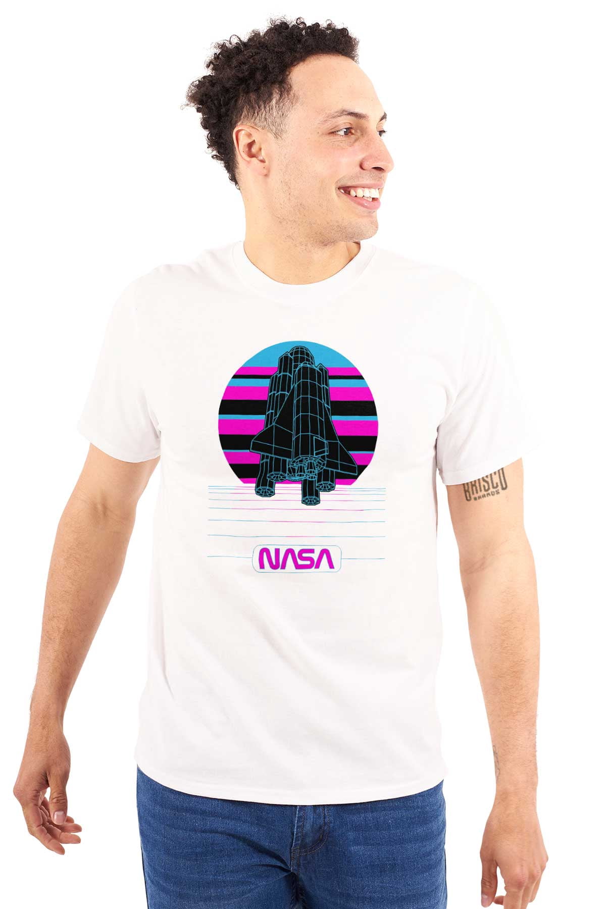 Vaporwave NASA Space Shuttle Specs Unisex Plus Size Graphic Tee Brisco ...